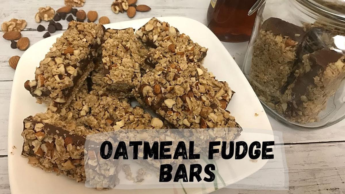 'Video thumbnail for Oatmeal Bars Recipe No Bake | Healthy Oatmeal Fudge Bars | Happy Tummy Recipes'