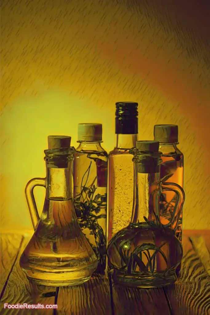 Olive Oil bottle on yellow