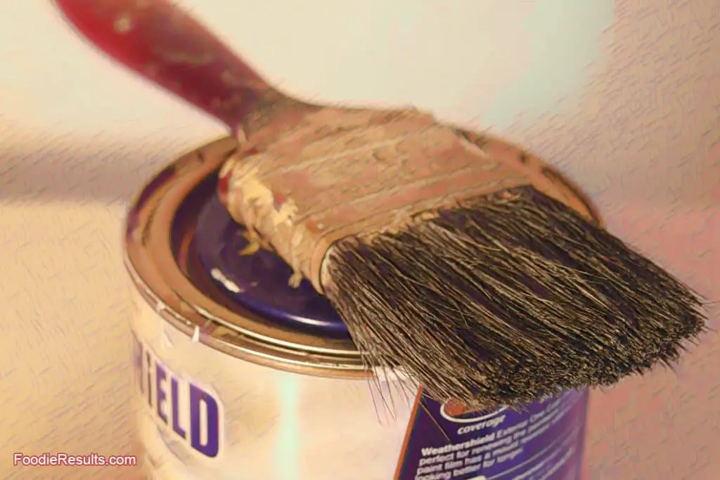 Paint for Cabinets with a brush on top